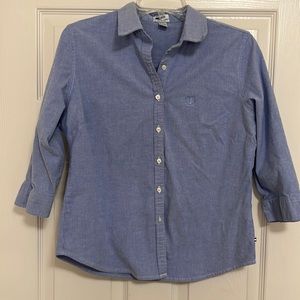 IZOD button down blouse, size M